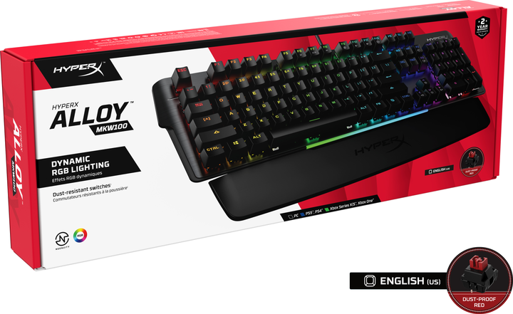 Klawiatura przewodowa HyperX Alloy MKW100 USB Black (4P5E1AA) - obraz 7