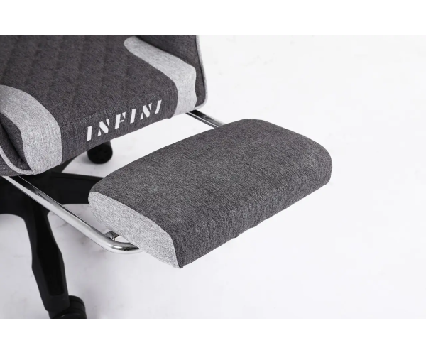 Комп'ютерне геймерське крісло обшите тканиною INFINI NF Сірий - изображение 9