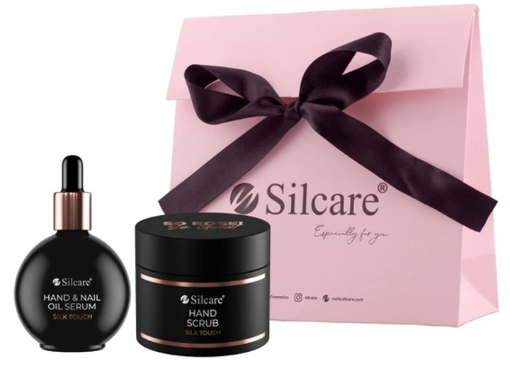 Zestaw kosmetyków do pielęgnacji dłoni Silcare So Rose! So Gold! Peeling Pasta Silk 150 ml + Serum olejkowy 75 ml (5902560539042) - obraz 1