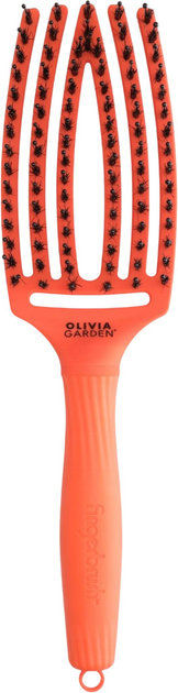 Szczotka do włosów Olivia Garden Fingerbrush Dolce Vita pomarańczowa (5414343018847) - obraz 2