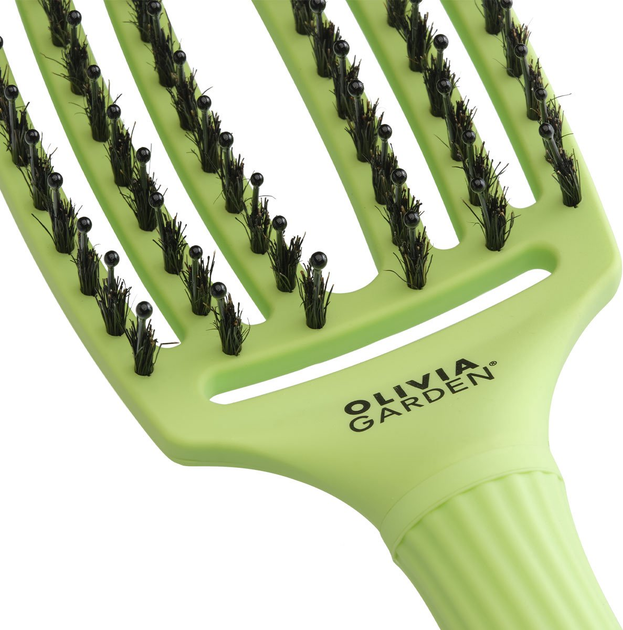 Szczotka do włosów Olivia Garden Fingerbrush Dolce Vita zielona (5414343018830) - obraz 6