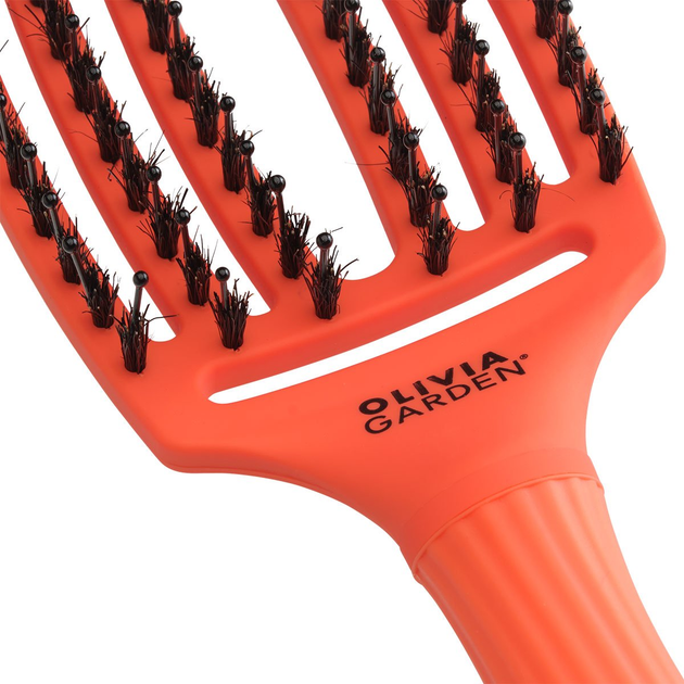 Szczotka do włosów Olivia Garden Fingerbrush Dolce Vita pomarańczowa (5414343018847) - obraz 4