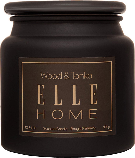 Świeca zapachowa Elle Home Wood & Tonka 350 g (3560232680038) - obraz 1