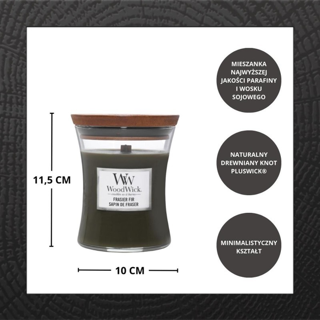 Świeca zapachowa Woodwick Frasier Fir 275 g (5038581062303) - obraz 3