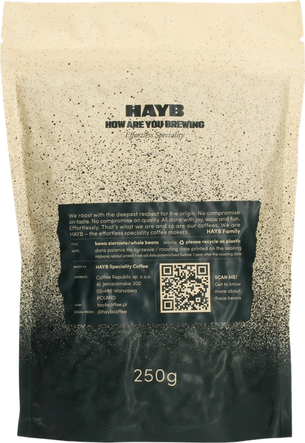 Kawa ziarnista Hayb Brasil+ Espresso 250 g (5904844570024) - obraz 2