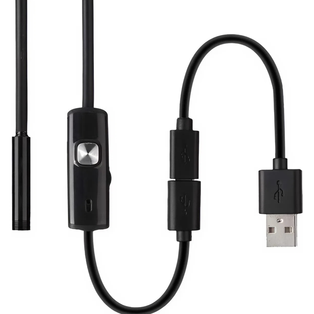 Камера ендоскоп водонепроникний гнучкий 5м USB для Android+PC з LED-підсвіткою - зображення 2