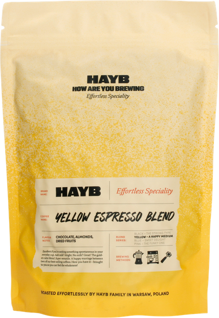 Kawa ziarnista Hayb Yellow Espresso Blend 250 g (5904844570062) - obraz 1