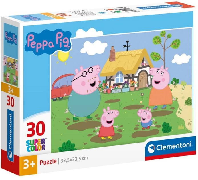 Puzzle Clementoni Super Kolor Peppa Pig 30 elementów 20838 (8005125208388) - obraz 1