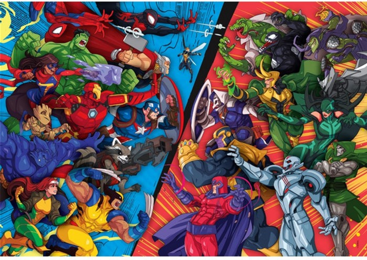 Puzzle Clementoni Super Marvel Heroes Vs Villains 104 elementy 25059 (8005125250592) - obraz 2