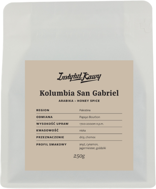 Кава в зернах Instytut Kawy Kolumbia San Gabriel Natural Filter 250 г (5903957223766) - зображення 1