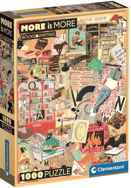 Пазл Clementoni More is More Books & Writing 1000 елементів 37074 (8005125370740) - зображення 1