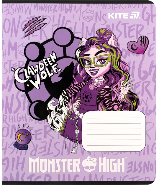 Набір шкільних зошитів Kite Monster High 12 аркушів у клітинку 25 шт (MH25-232) - зображення 3