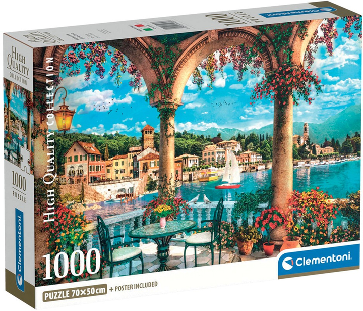 Puzzle Clementoni High Quality Balcony view of Lake Como 1000 elementów 39930 (8005125399307) - obraz 1