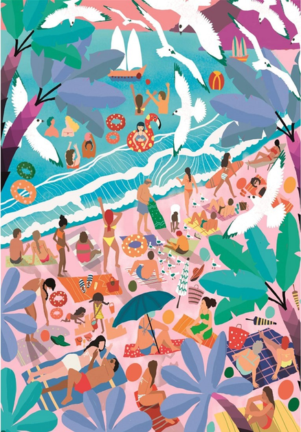 Puzzle Clementoni High Quality Sunday at the Beach 1000 elementów 39938 (8005125399383) - obraz 2