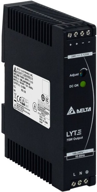 Zasilacz na szynę DIN Delta 75W, 24V, 3.125A (DRL-24V75W1AZ) (5902135134696) - obraz 1