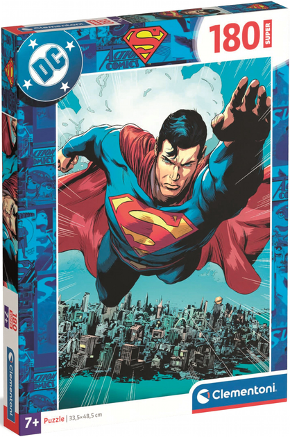 Puzzle Clementoni Super DC Superman 180 elementów 29801 (8005125298013) - obraz 1