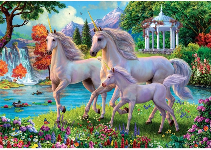 Puzzle Clementoni Super Unicorns at the Waterfall 180 elementów 29794 (8005125297948) - obraz 2
