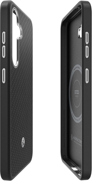 Панель Spigen Enzo Aramid GP-FPS936PGABW з вбудованим кільцем MagFit для Samsung Galaxy S25+ Black (8809971239516) - зображення 4