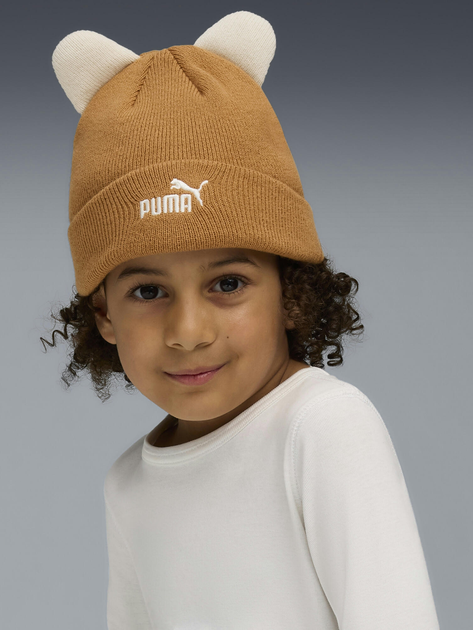 Підліткова демісезонна шапка біні Puma Animal Mid Crown Beanie Jr 2656402 Бежева (4069157147613) - зображення 2