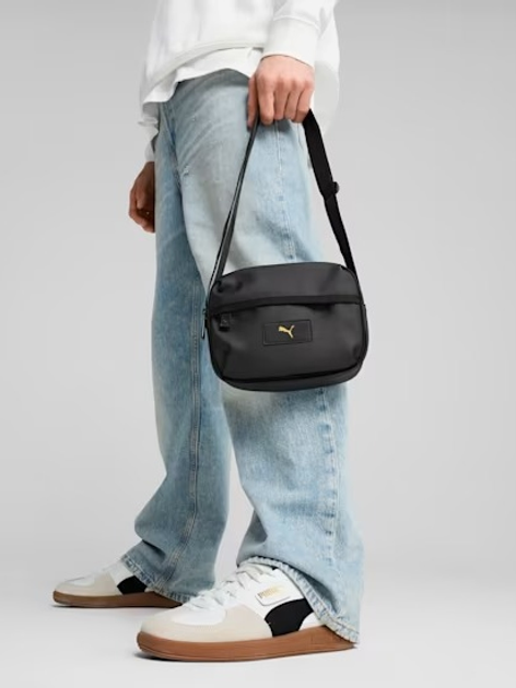 Torba sportowa na ramię męska materialowa Puma Essentials Pu Crossbody Bag 9112001 Czarna (4067984353665) - obraz 2