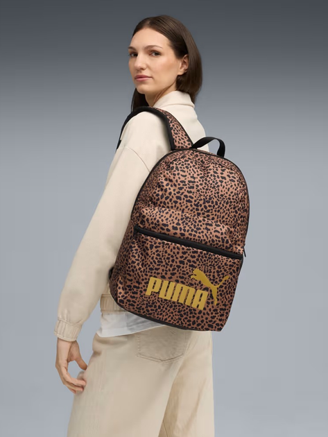 Plecak sportowy 22L A4 Puma Phase Aop Backpack 9116927 Brązowy (4069156960299) - obraz 2