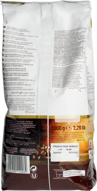Kawa ziarnista Kimbo Top Flavour 100% Arabica 1 kg (8002200140069) - obraz 2