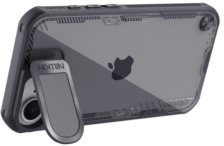 Etui Nillkin Iceblade Prop z oslona obiektywu i podstawka na Apple iPhone 16e Black (6902048296329) - obraz 4