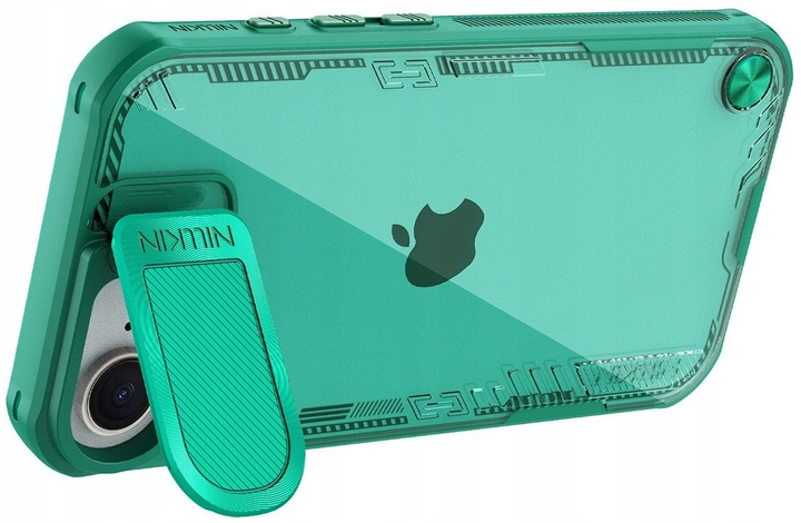 Etui Nillkin Iceblade Prop z oslona obiektywu i podstawka na Apple iPhone 16e Green (6902048296336) - obraz 4
