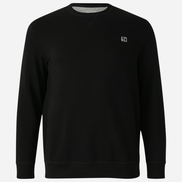 Bluza bez kaptura męska s.Oliver 10.3.16.14.140.2173870-9999 4XL Czarna (4099978180780) - obraz 1