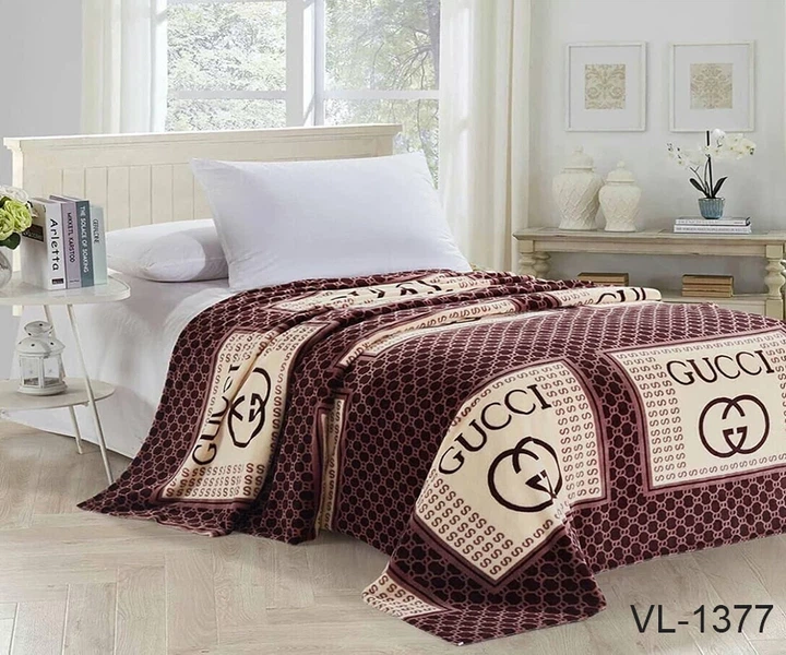 Плед велсофт TAG Tekstil VL1377 Гучі (Guchi) 160x220 см - зображення 2
