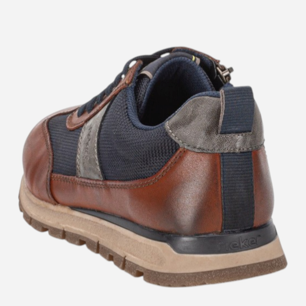 Sneakersy męskie skórzane Rieker B0507-24 42 (8UK) Brązowe (4061811556601) - obraz 4
