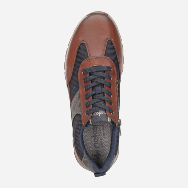Sneakersy męskie skórzane Rieker B0507-24 41 (7.5UK) Brązowe (4061811556595) - obraz 5