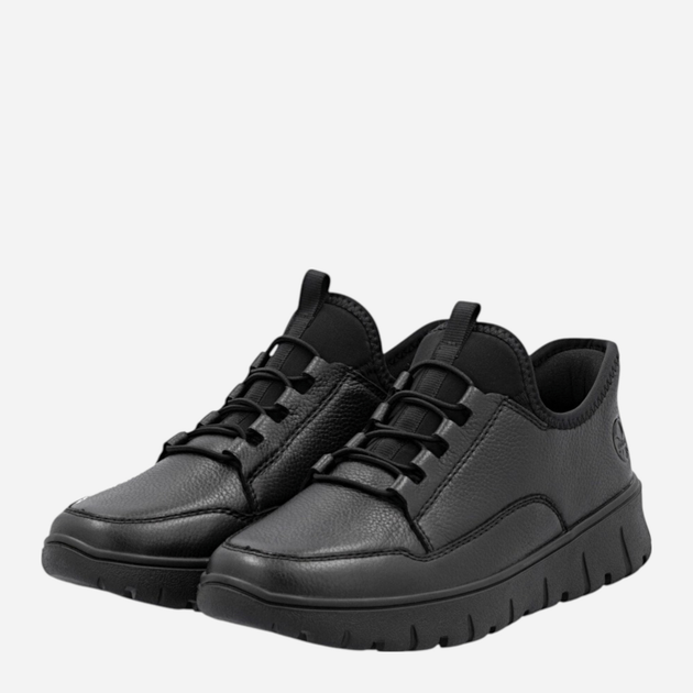 Sneakersy damskie skórzane Rieker N1357-00 38 (5UK) Czarne (4061811478934) - obraz 4