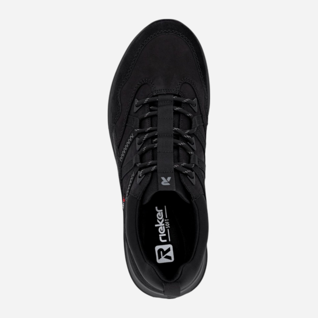 Sneakersy męskie z membraną Rieker U0104-00 43 (9UK) Czarne (4061811477708) - obraz 6