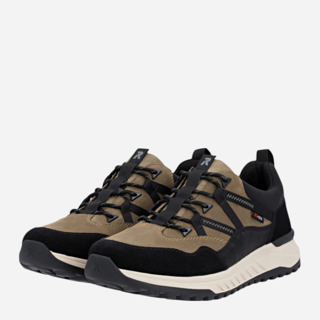 Sneakersy męskie z membraną Rieker U0104-20 44 (9.5UK) Beżowe (4061811477807) - obraz 4