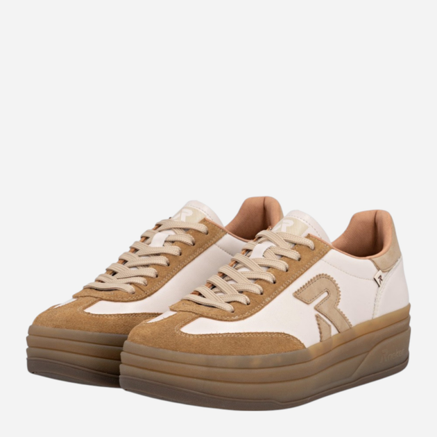 Sneakersy damskie na platformie Rieker W3700-62 37 (4UK) Beżowe (4061811595853) - obraz 4