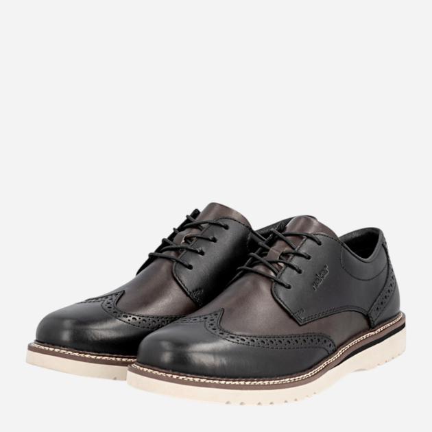 Buty derby męskie skórzane Rieker 04504-45 45 (10.5UK) Ciemnoszare (4061811550586) - obraz 5