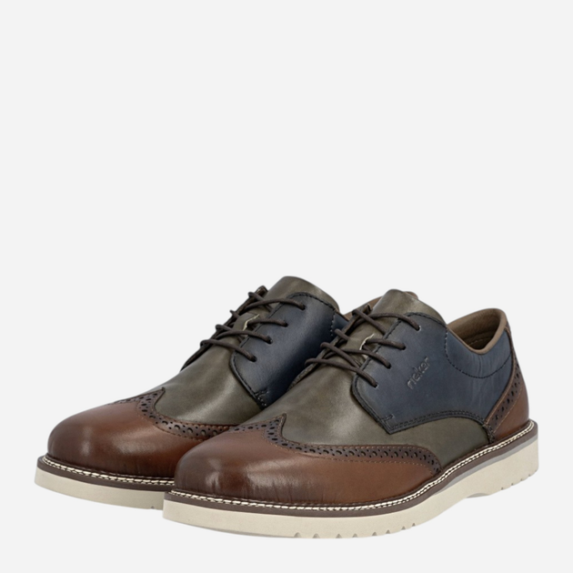 Buty derby męskie skórzane Rieker 04504-90 44 (9.5UK) Brązowe (4061811479870) - obraz 3