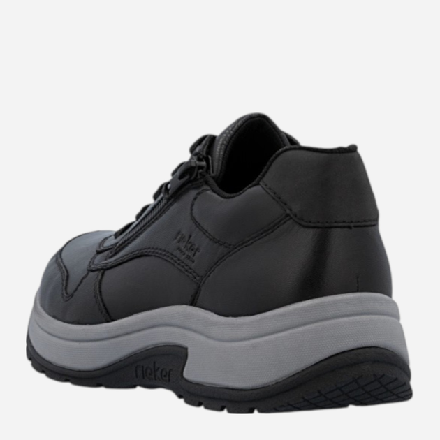 Sneakersy męskie skórzane Rieker 11002-00 46 (11UK) Czarne (4061811560370) - obraz 6