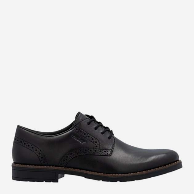 Buty derby męskie skórzane Rieker 14642-00 41 (7.5UK) Czarne (4061811473779) - obraz 1