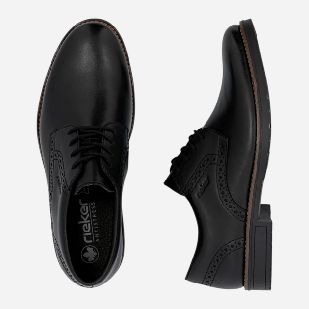 Buty derby męskie skórzane Rieker 14642-00 41 (7.5UK) Czarne (4061811473779) - obraz 4