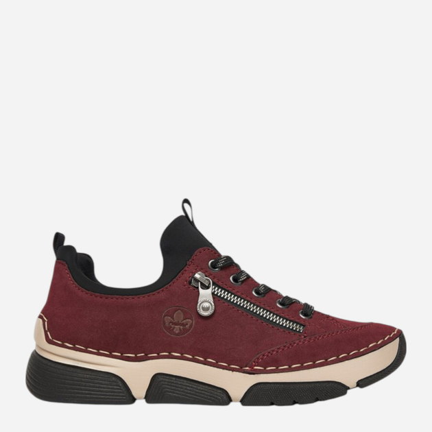 Sneakersy damskie Rieker 45973-36 37 (4UK) Bordowe (4061811544820) - obraz 1