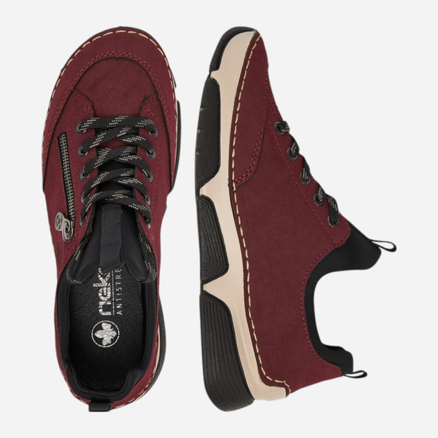 Sneakersy damskie Rieker 45973-36 37 (4UK) Bordowe (4061811544820) - obraz 4