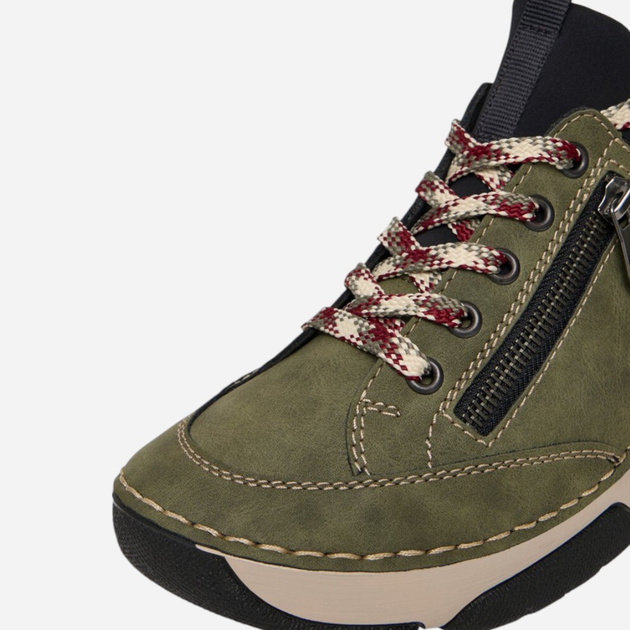Sneakersy damskie Rieker 45973-54 36 (3.5UK) Oliwkowe (4060596942159) - obraz 7