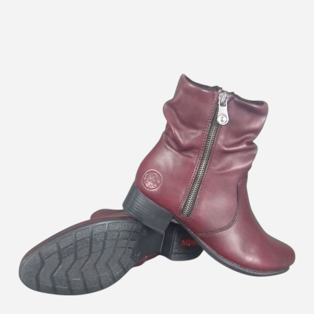 Botki damskie skórzane Rieker 78656-35 36 (3.5UK) Czerwone (4061811456970) - obraz 5