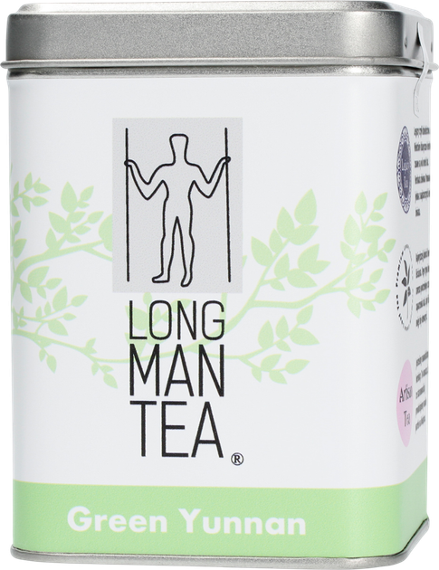 Herbata sypana Long Man Tea Green Yunnan w puszce 120 g (5903299988187) - obraz 1