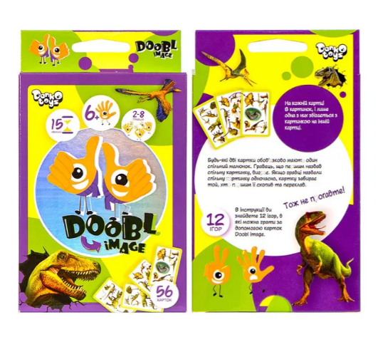 Настільна гра "DOOBL IMAGE DINO" DBI-02-05U (Danko Toys) (укр.) - Фото 1 Настільна гра "DOOBL IMAGE DINO" DBI-02-05U (Danko Toys) (укр.) - изображение 1