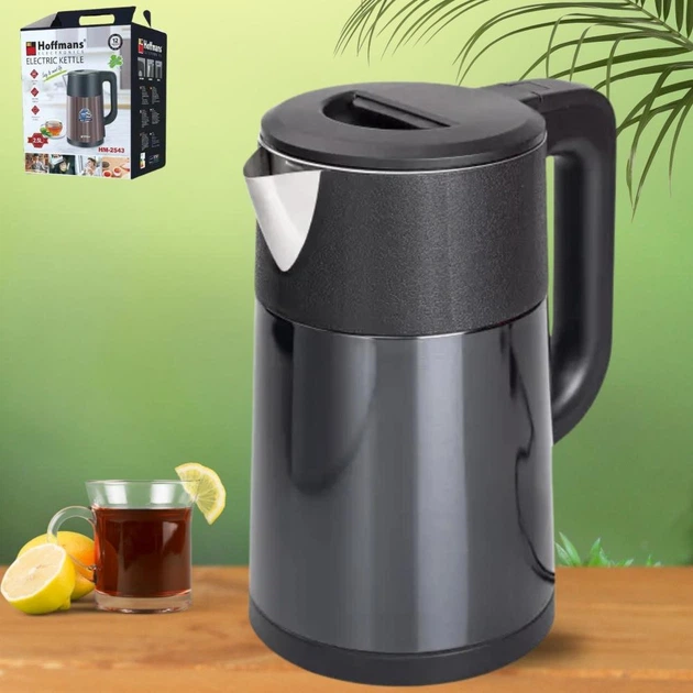Электрический чайник 2,5 л металлический Hoffmans Electronics HM-2543 Электрочайник для дома 1800W Синий - изображение 3