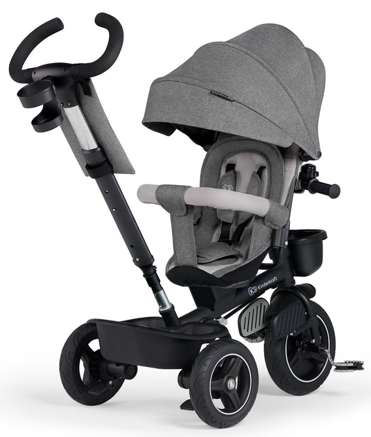 Rowerek trójkołowy Kinderkraft Spinstep Platinum Grey (RSPST00GRY0000) - obraz 3