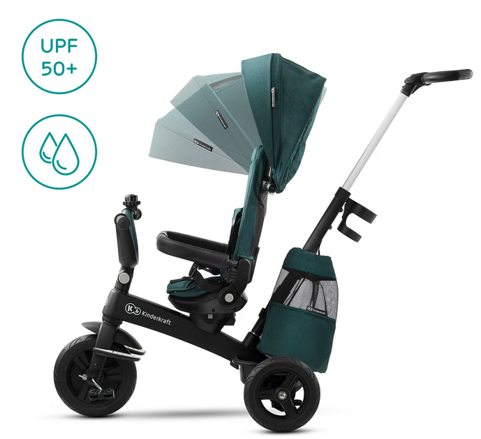 Rowerek trójkołowy Kinderkraft Easytwist Midnight Green (KKRETWIGRE0000) - obraz 10